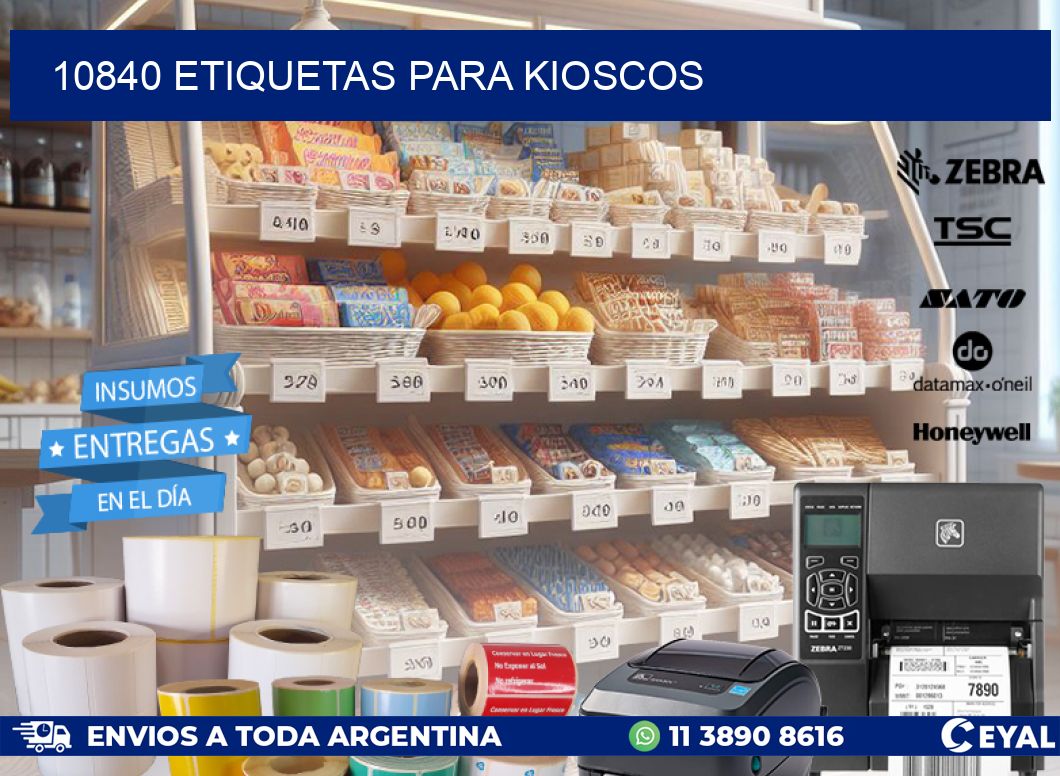 10840 ETIQUETAS PARA KIOSCOS