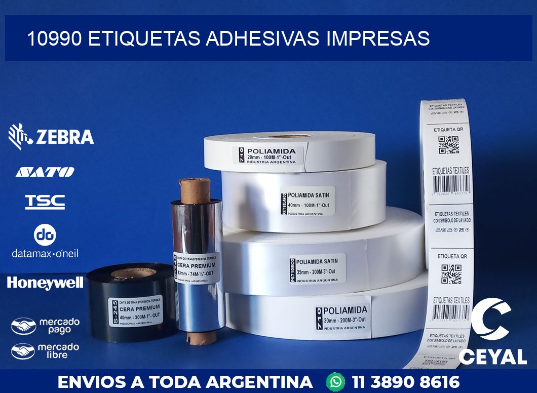 10990 ETIQUETAS ADHESIVAS IMPRESAS