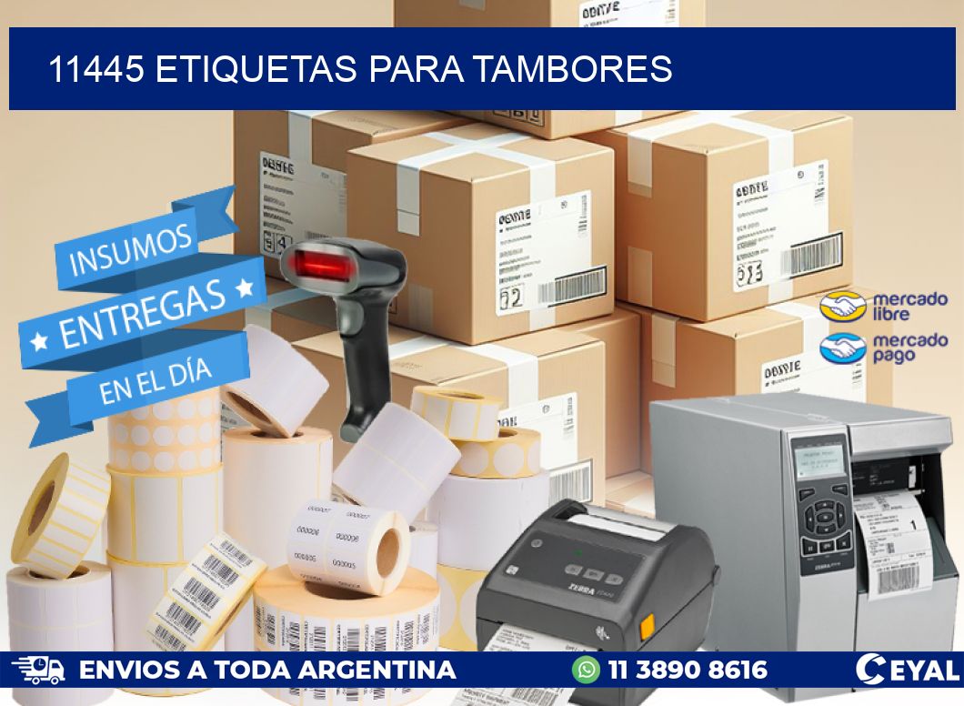 11445 ETIQUETAS PARA TAMBORES