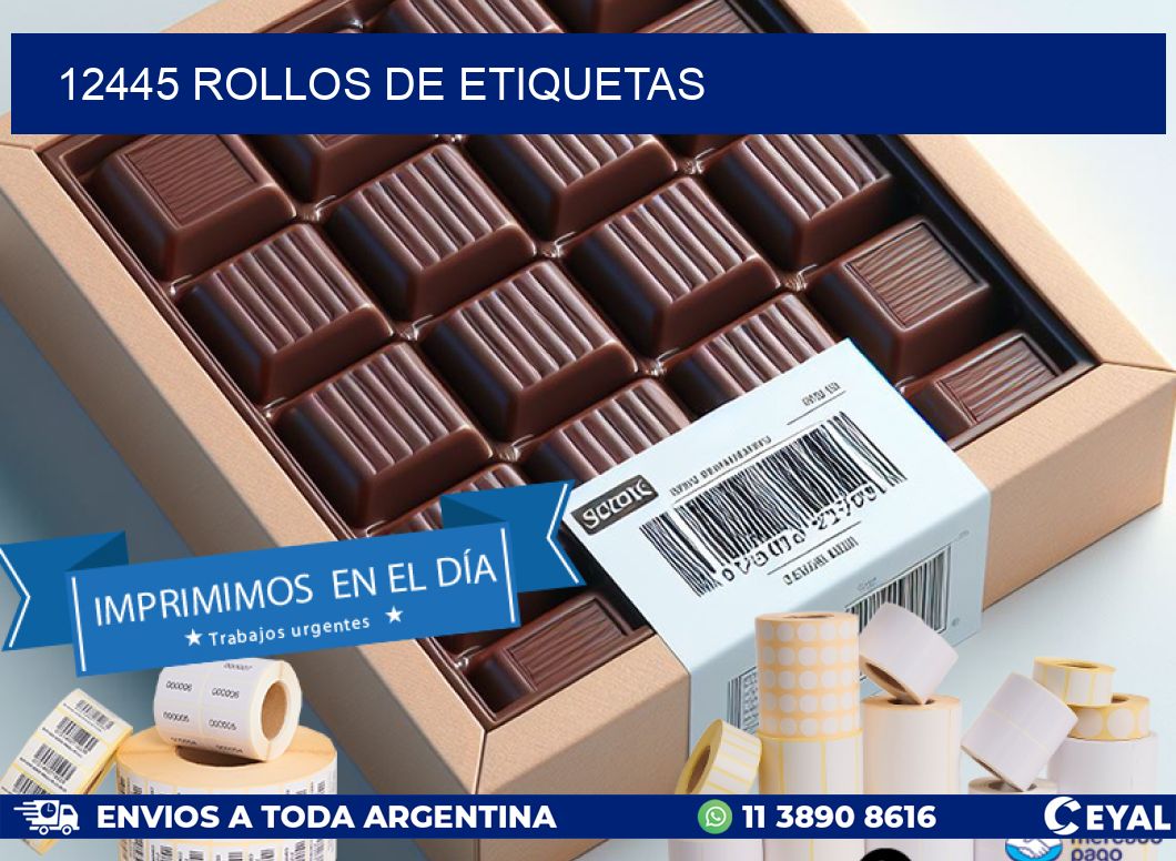 12445 ROLLOS DE ETIQUETAS