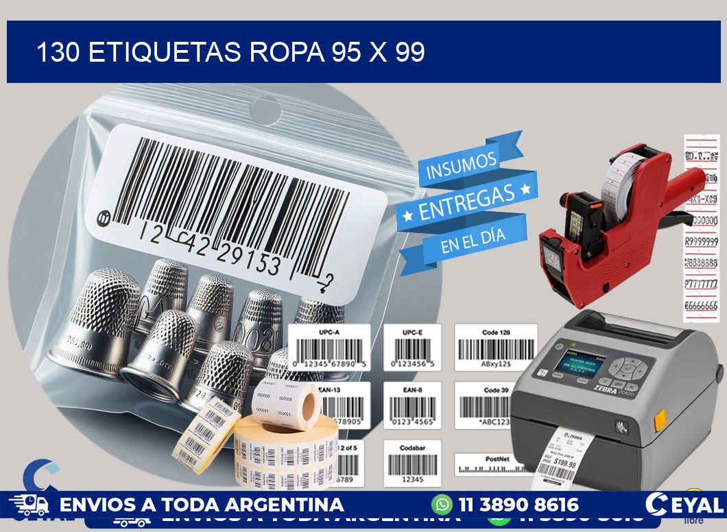 130 ETIQUETAS ROPA 95 x 99