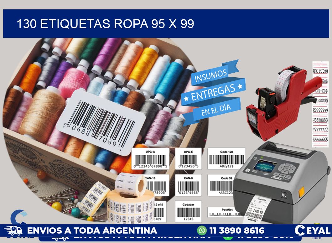 130 ETIQUETAS ROPA 95 x 99