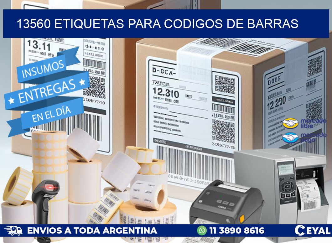 13560 ETIQUETAS PARA CODIGOS DE BARRAS