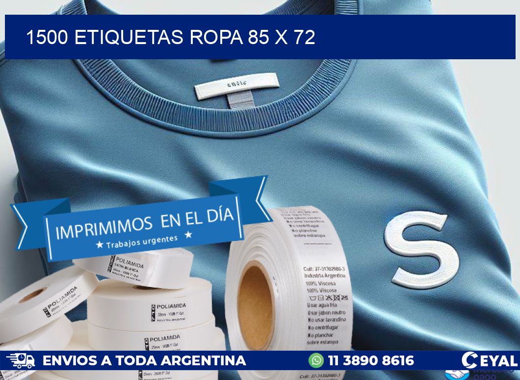 1500 ETIQUETAS ROPA 85 x 72