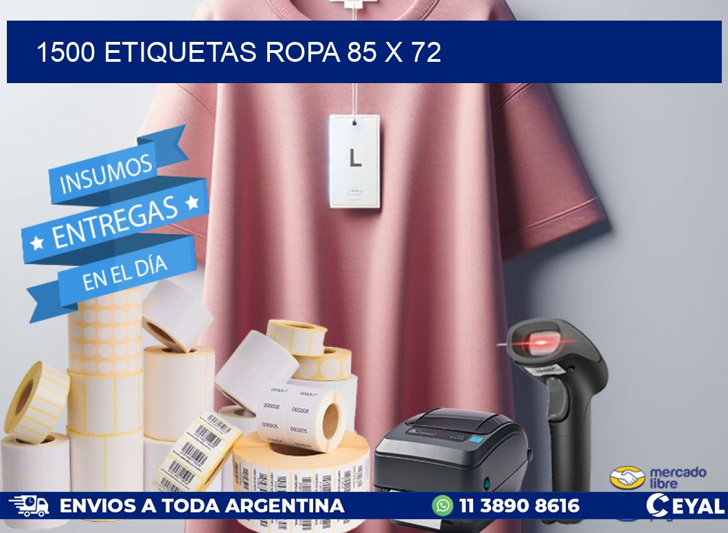 1500 ETIQUETAS ROPA 85 x 72
