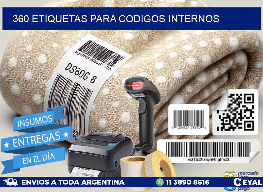 360 ETIQUETAS PARA CODIGOS INTERNOS