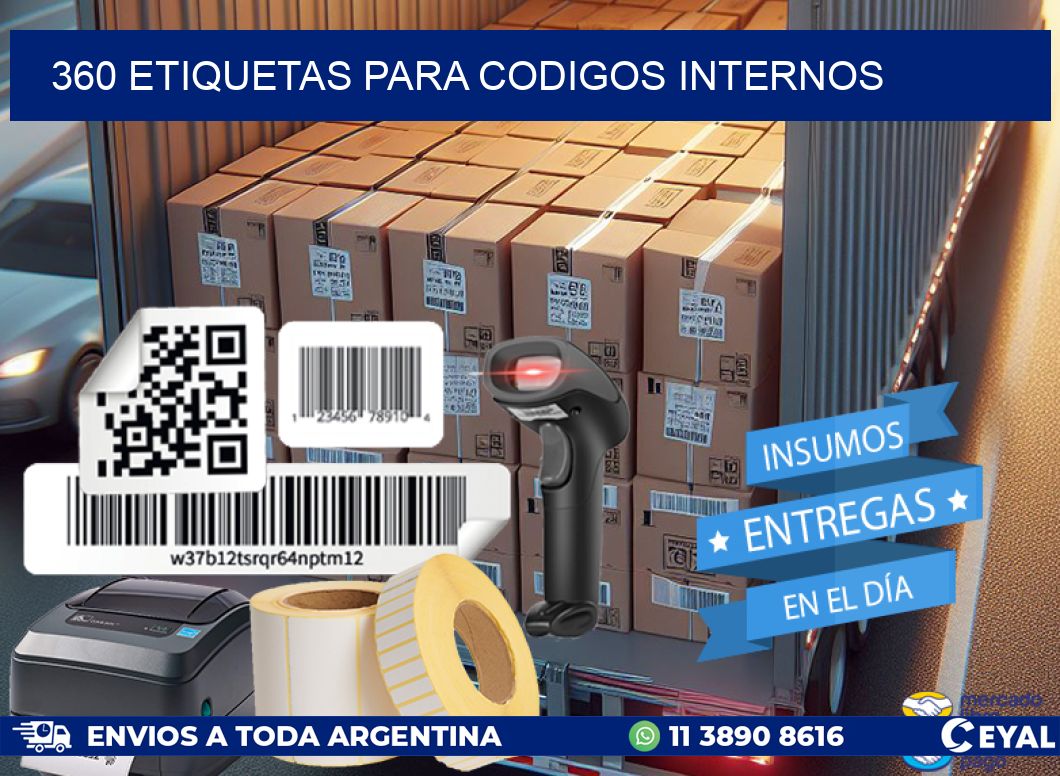 360 ETIQUETAS PARA CODIGOS INTERNOS