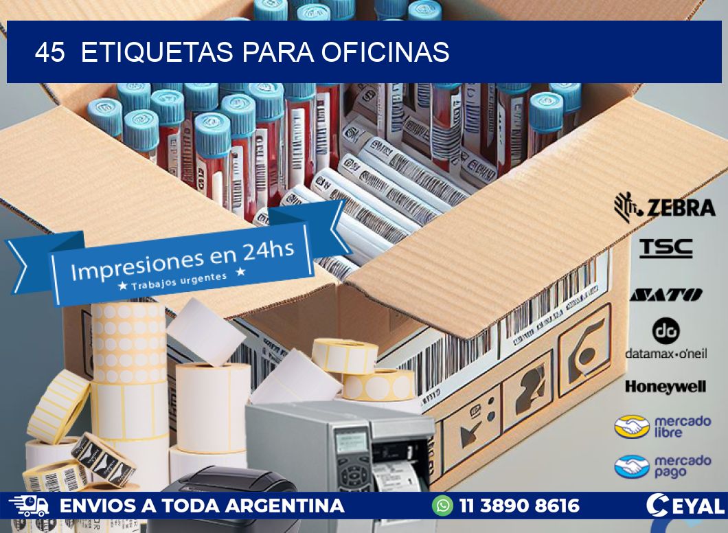 45  ETIQUETAS PARA OFICINAS