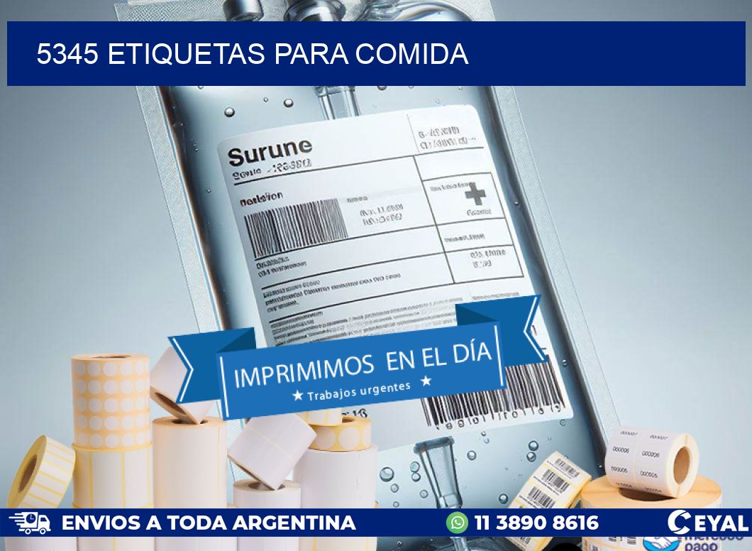5345 ETIQUETAS PARA COMIDA