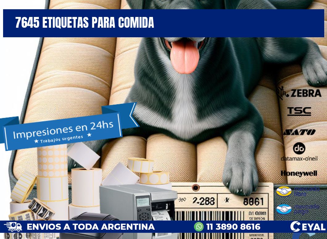 7645 ETIQUETAS PARA COMIDA