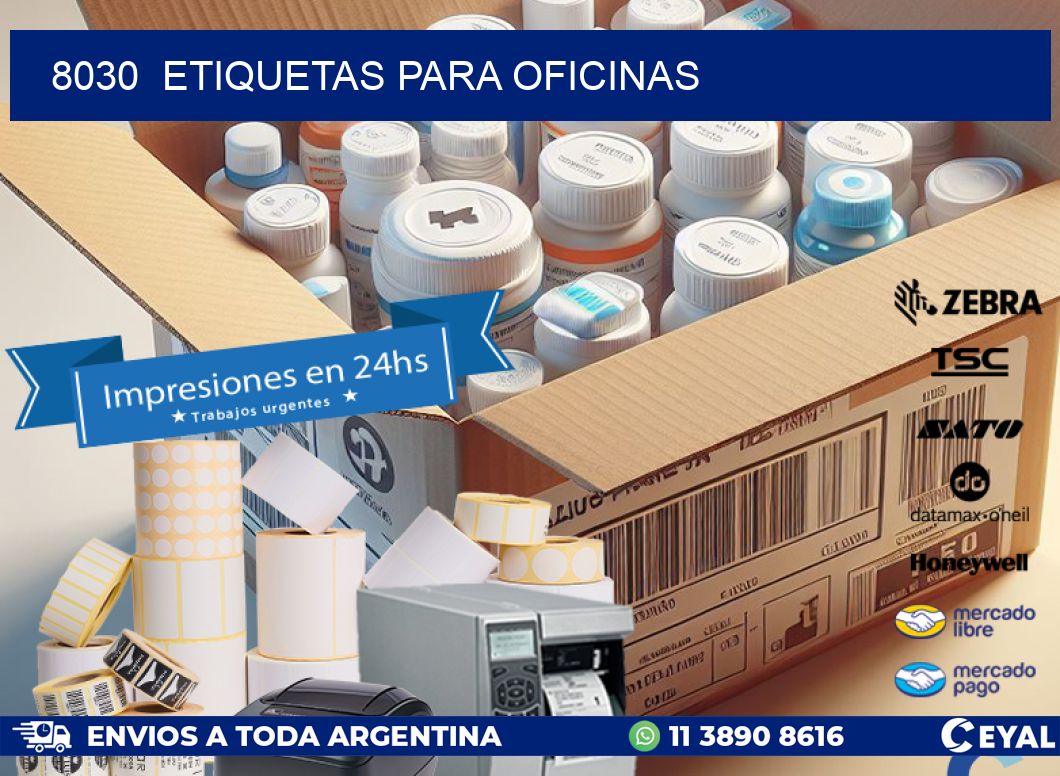 8030  ETIQUETAS PARA OFICINAS