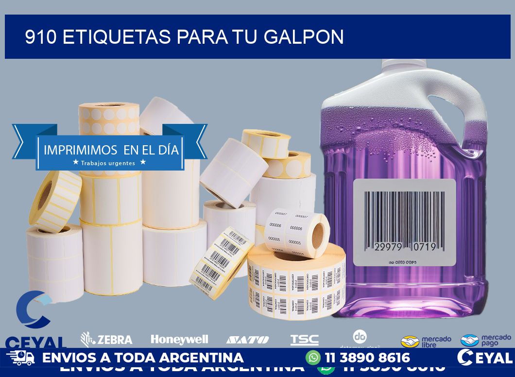 910 ETIQUETAS PARA TU GALPON