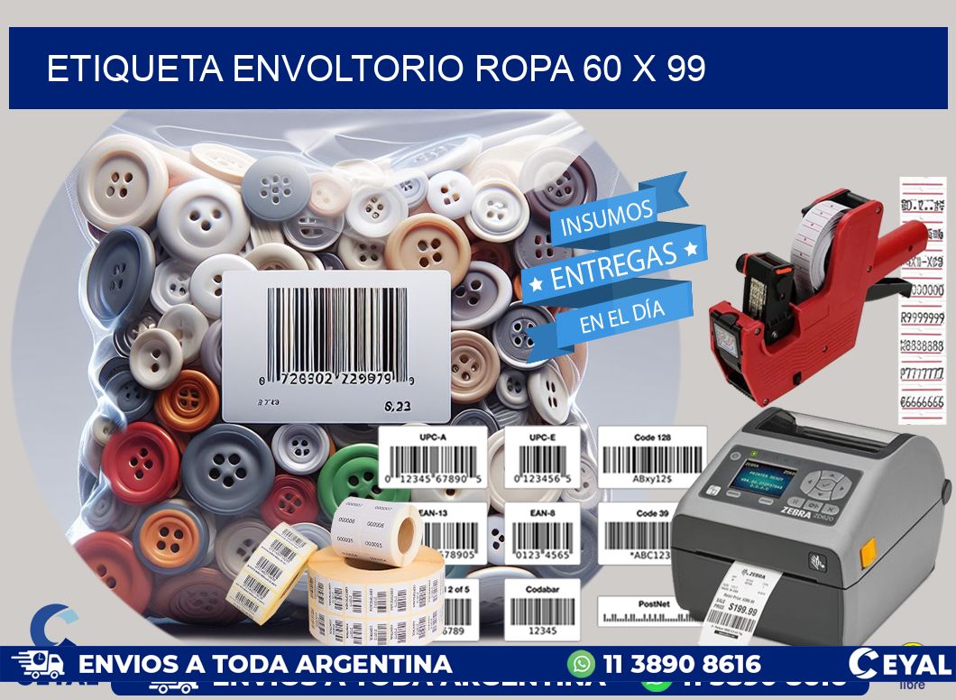 ETIQUETA ENVOLTORIO ROPA 60 x 99