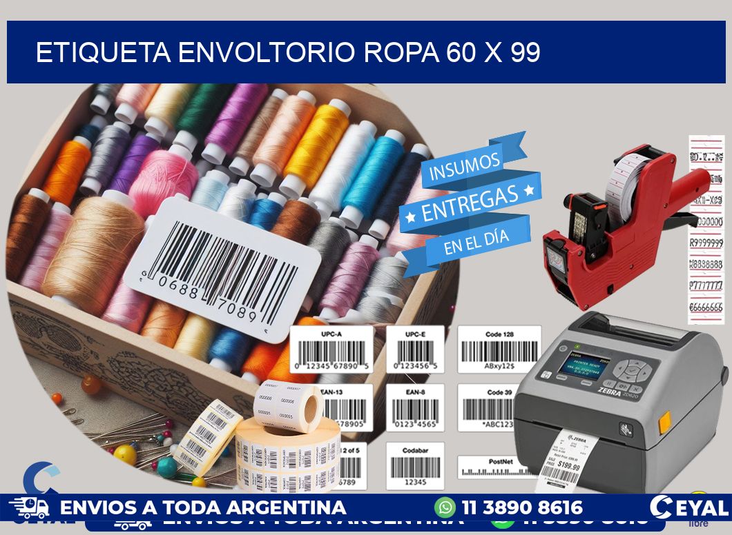 ETIQUETA ENVOLTORIO ROPA 60 x 99
