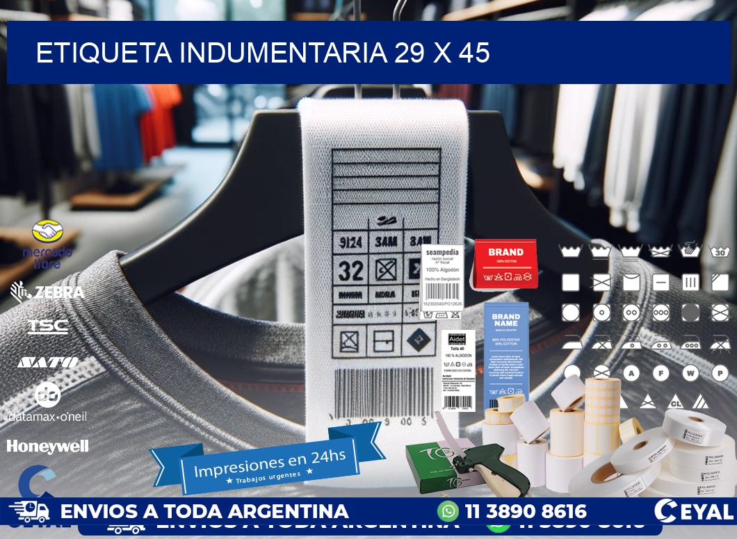 ETIQUETA INDUMENTARIA 29 x 45