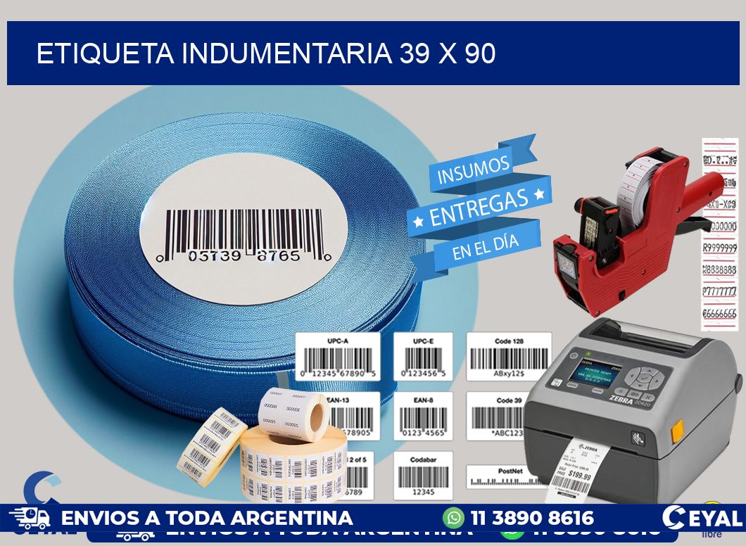 ETIQUETA INDUMENTARIA 39 x 90