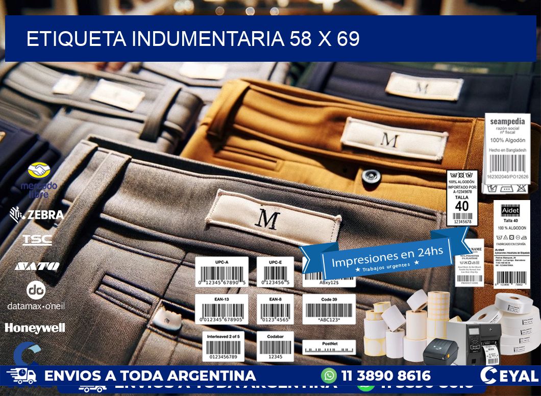 ETIQUETA INDUMENTARIA 58 x 69