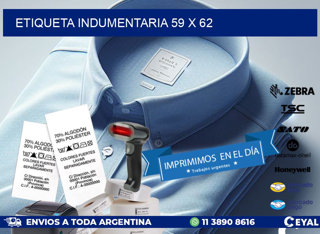 ETIQUETA INDUMENTARIA 59 x 62