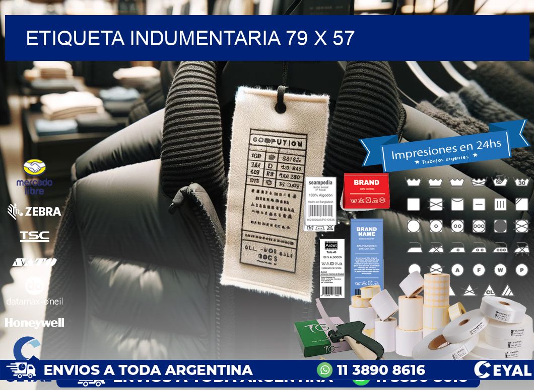 ETIQUETA INDUMENTARIA 79 x 57