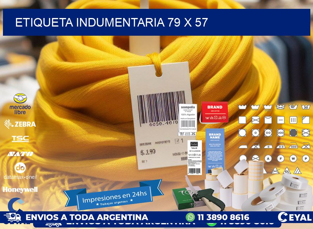 ETIQUETA INDUMENTARIA 79 x 57