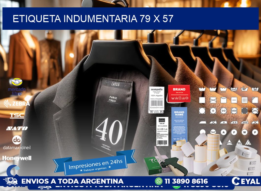 ETIQUETA INDUMENTARIA 79 x 57
