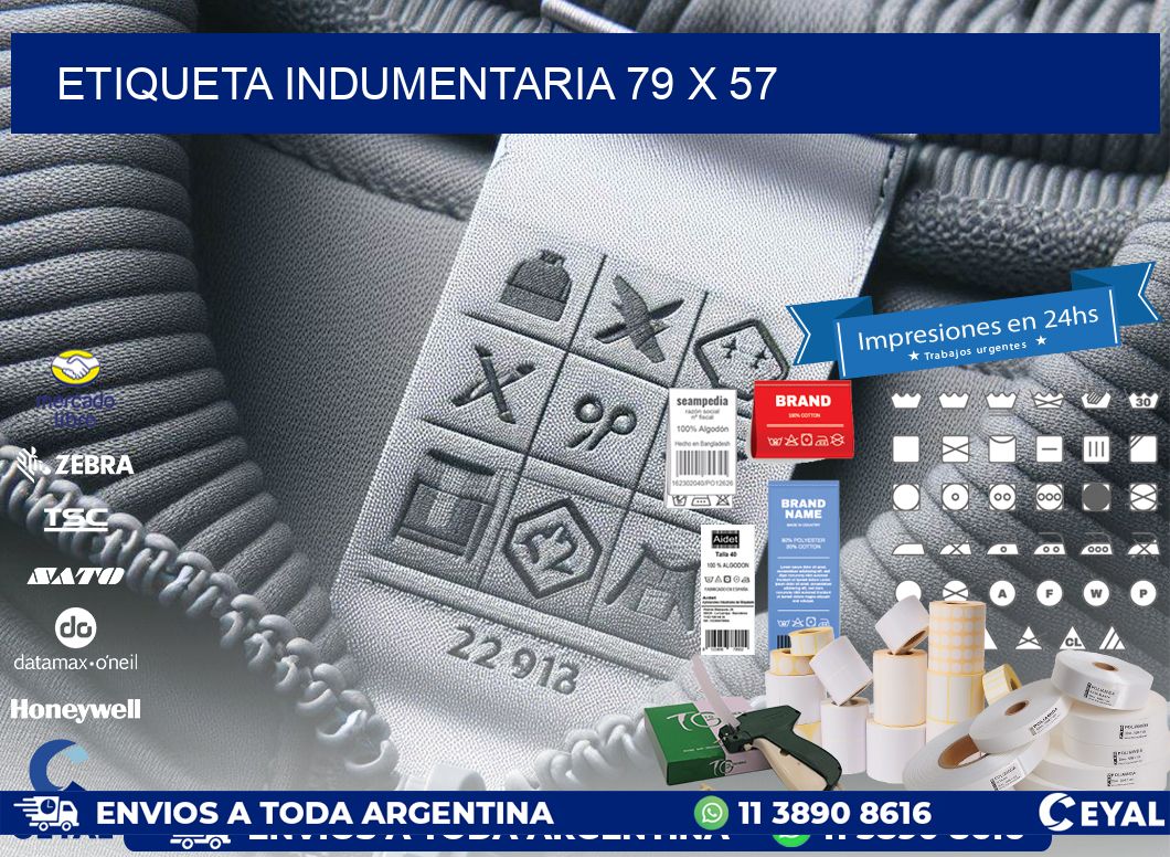 ETIQUETA INDUMENTARIA 79 x 57