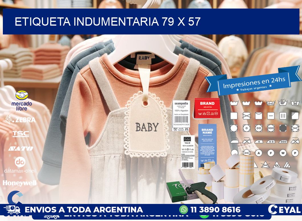 ETIQUETA INDUMENTARIA 79 x 57