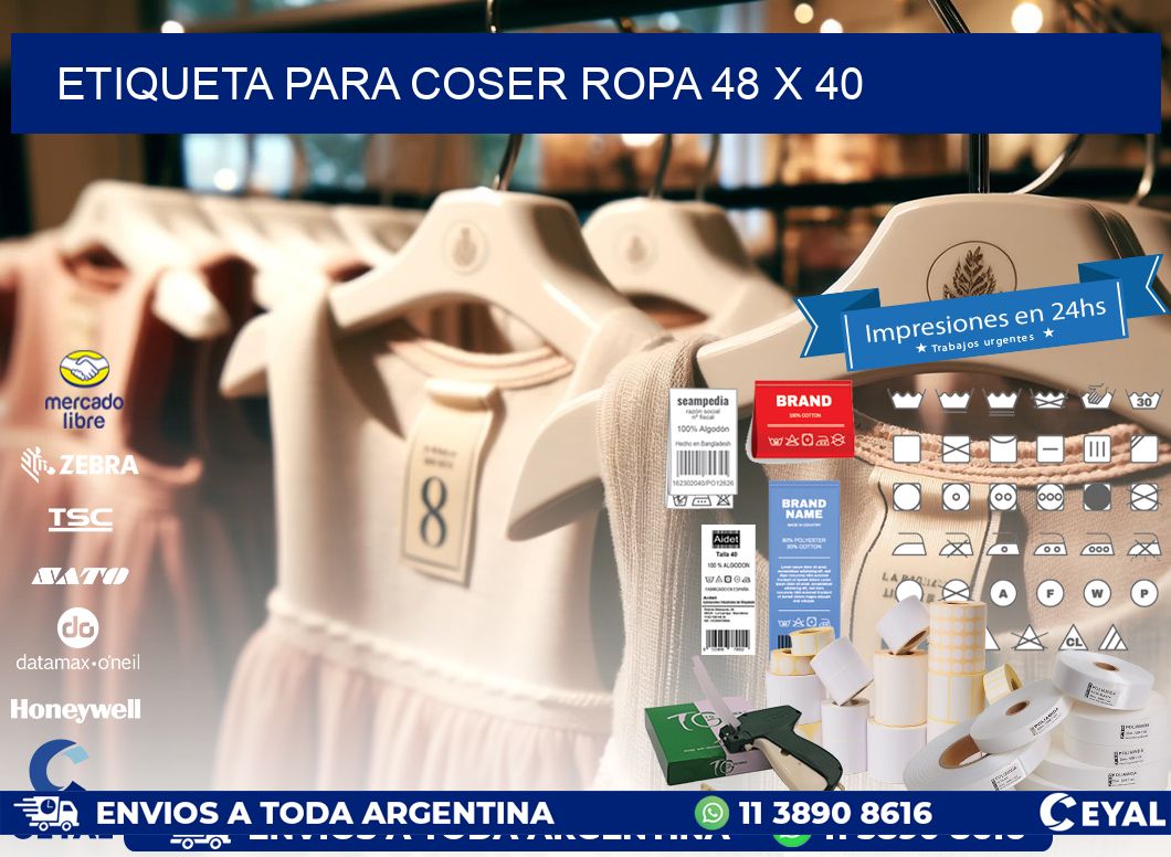 ETIQUETA PARA COSER ROPA 48 x 40