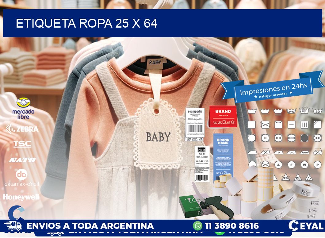ETIQUETA ROPA 25 x 64