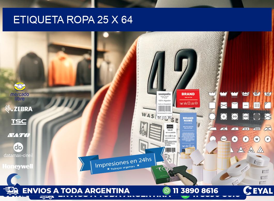ETIQUETA ROPA 25 x 64