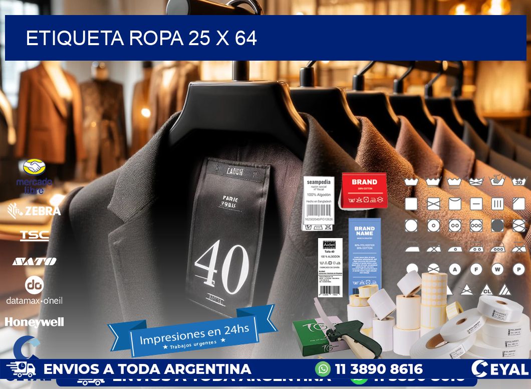 ETIQUETA ROPA 25 x 64