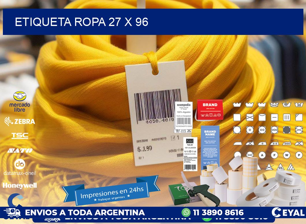 ETIQUETA ROPA 27 x 96