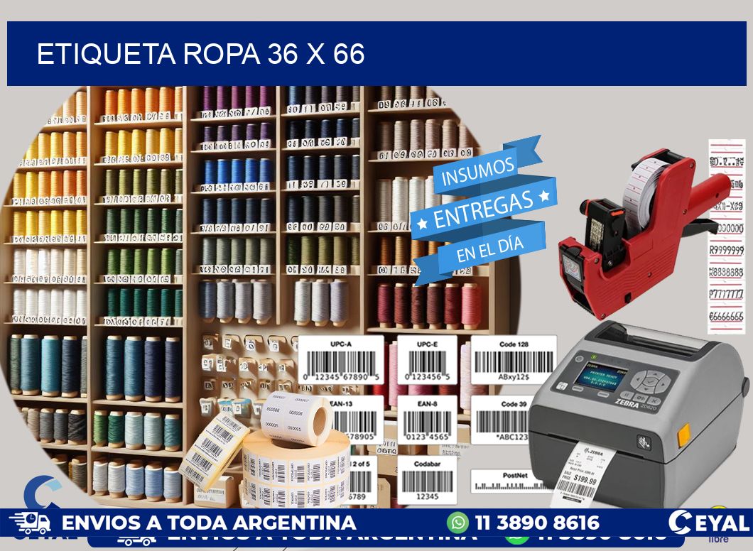 ETIQUETA ROPA 36 x 66