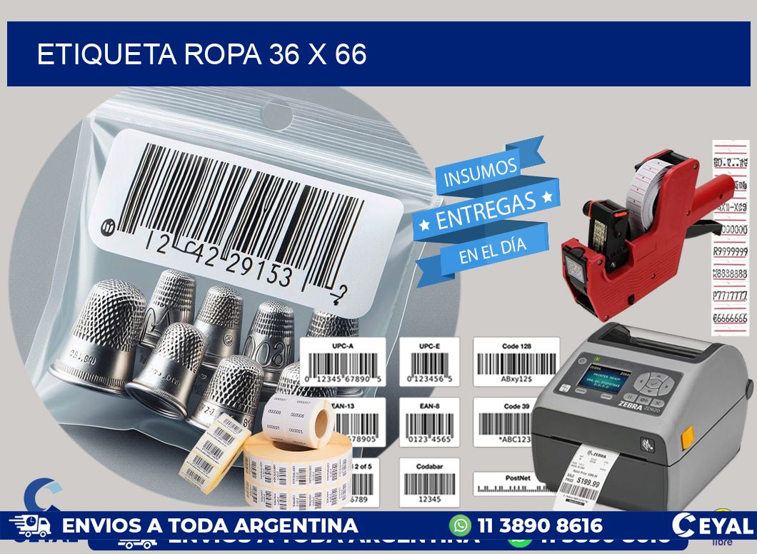 ETIQUETA ROPA 36 x 66