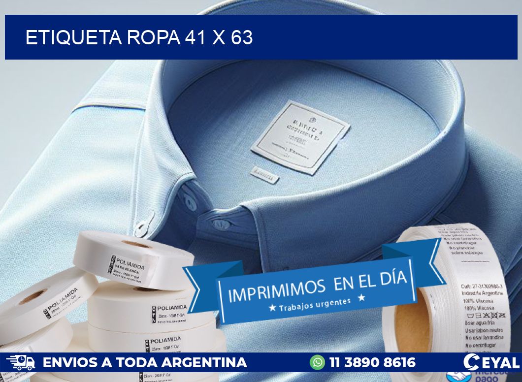 ETIQUETA ROPA 41 x 63