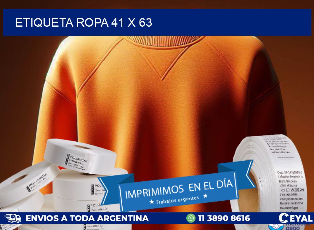 ETIQUETA ROPA 41 x 63