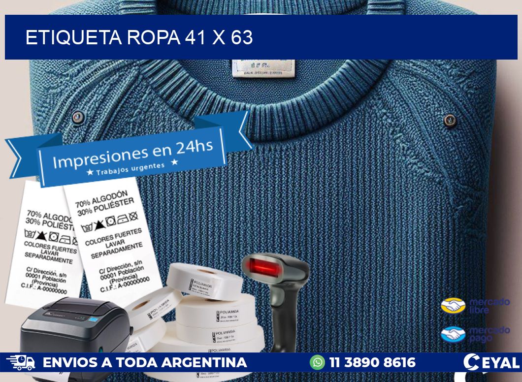 ETIQUETA ROPA 41 x 63
