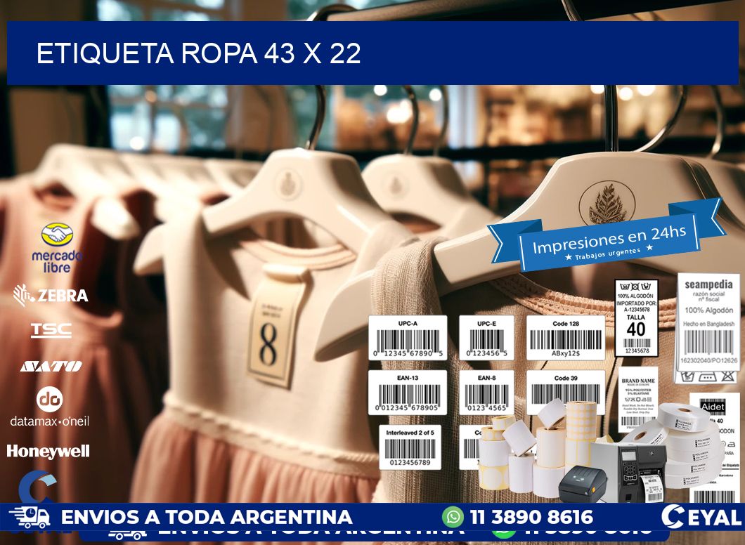 ETIQUETA ROPA 43 x 22