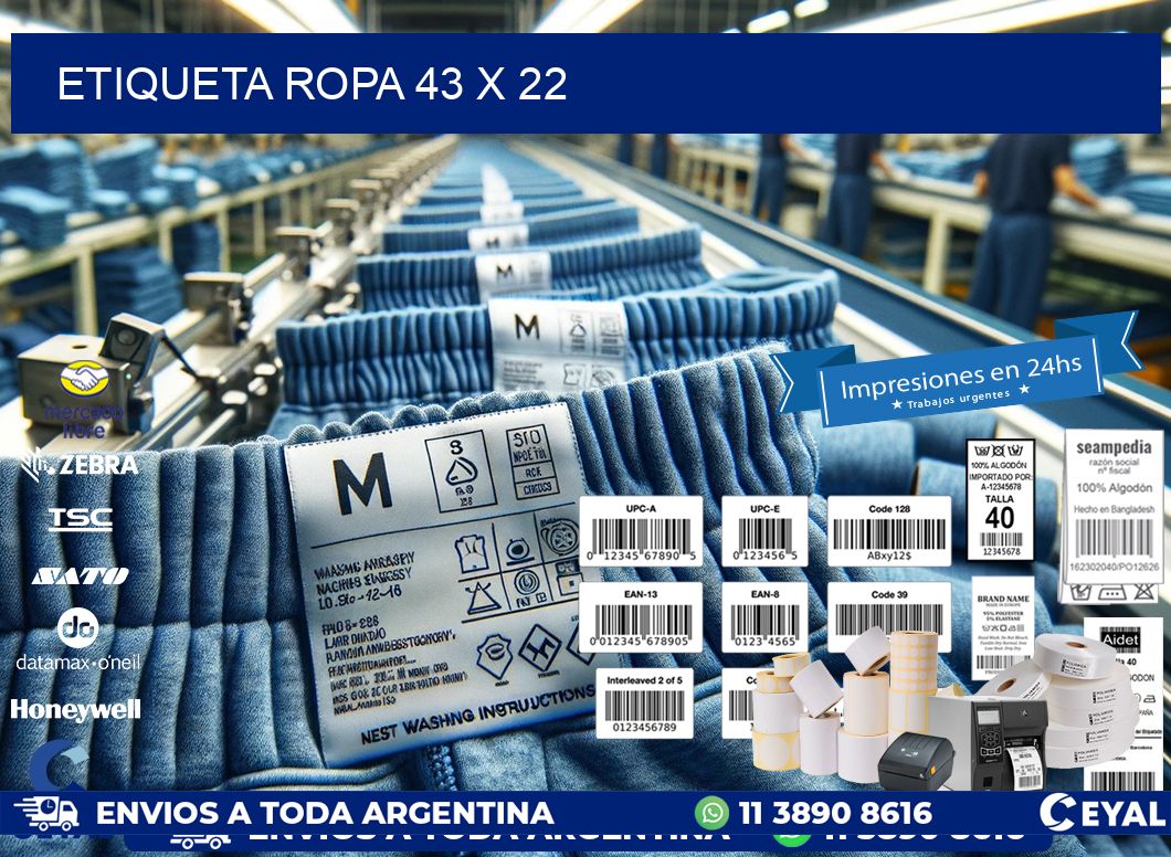ETIQUETA ROPA 43 x 22