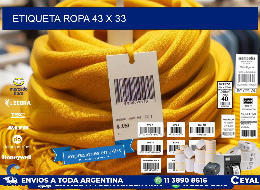 ETIQUETA ROPA 43 x 33
