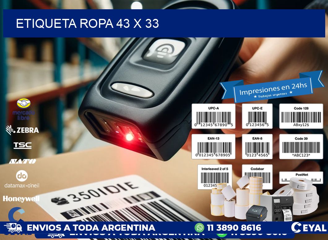 ETIQUETA ROPA 43 x 33