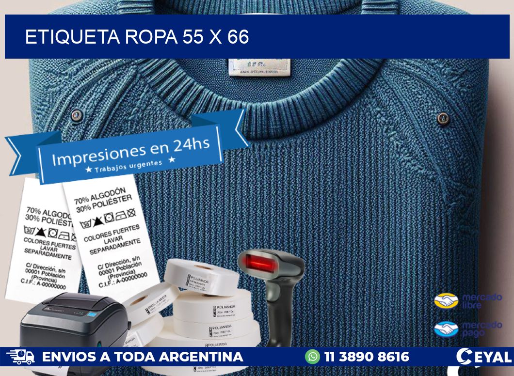 ETIQUETA ROPA 55 x 66