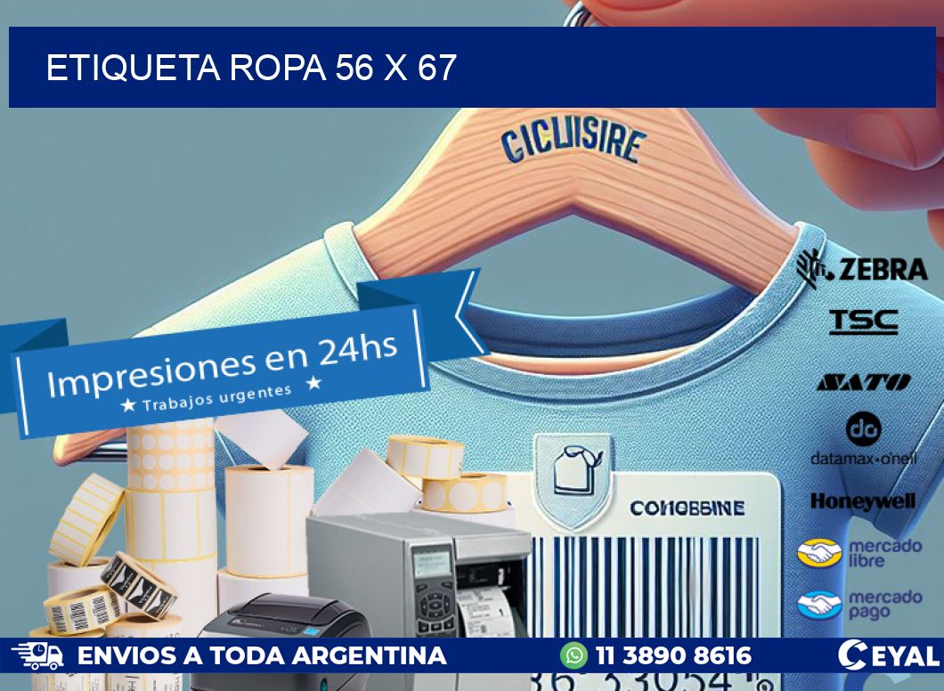 ETIQUETA ROPA 56 x 67
