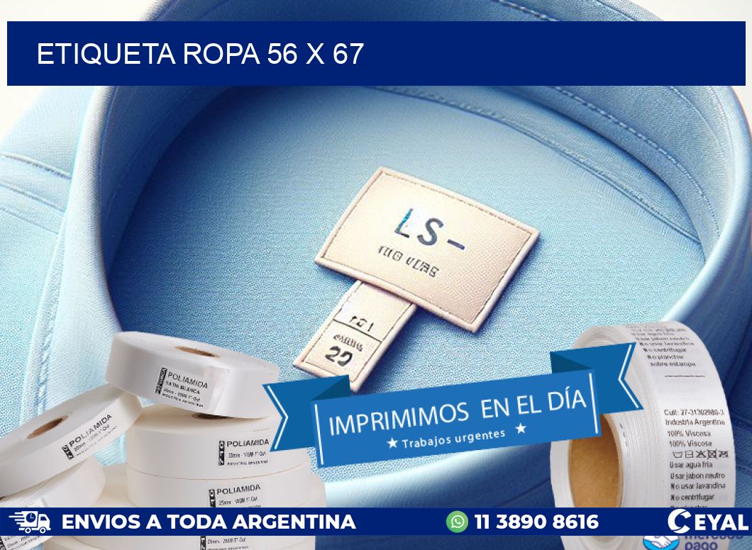 ETIQUETA ROPA 56 x 67