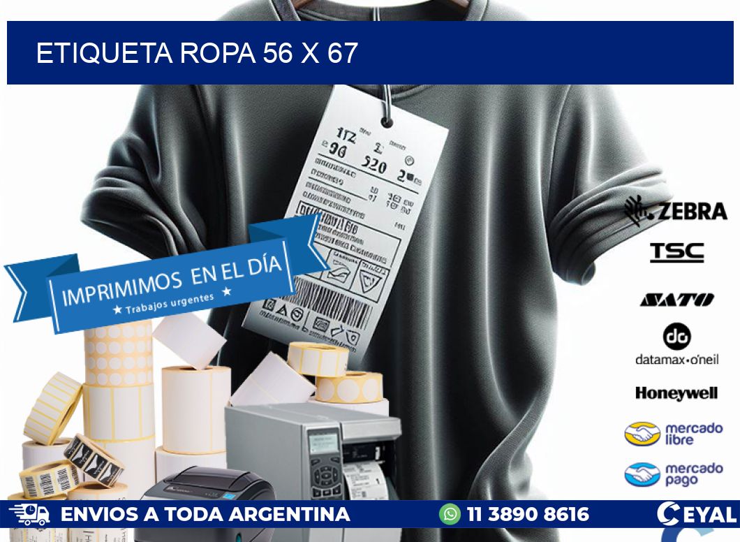 ETIQUETA ROPA 56 x 67