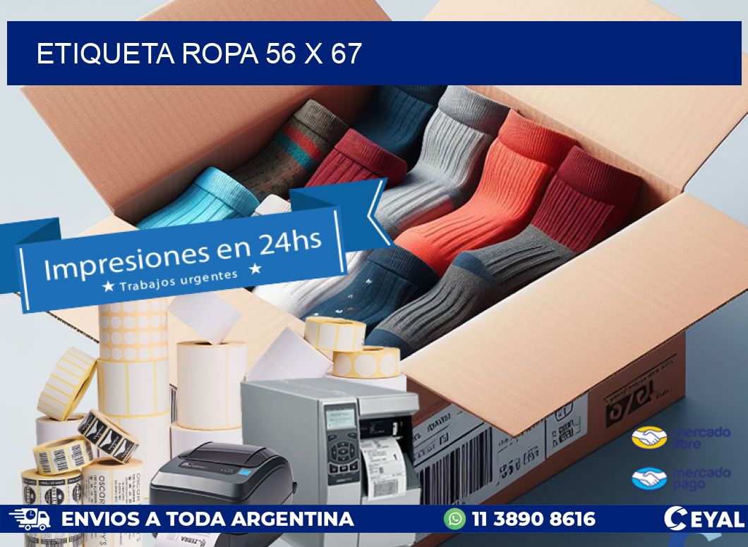 ETIQUETA ROPA 56 x 67