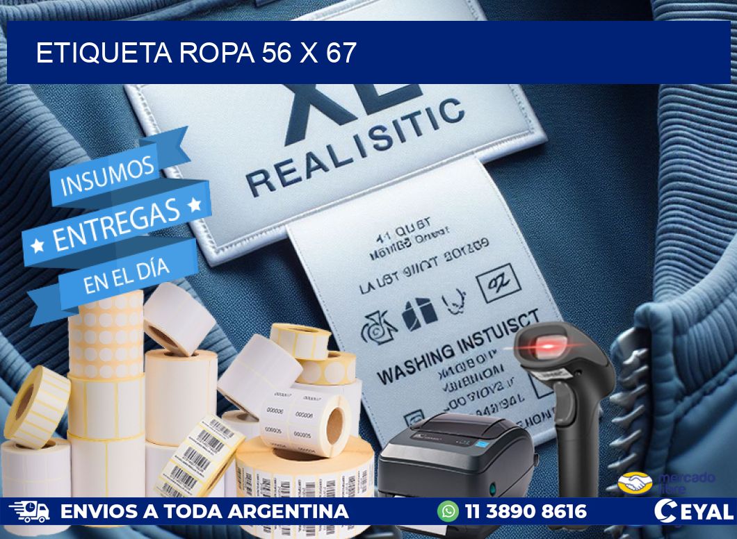 ETIQUETA ROPA 56 x 67
