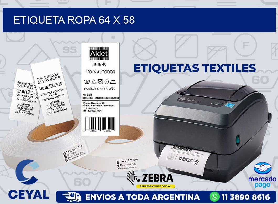 ETIQUETA ROPA 64 x 58
