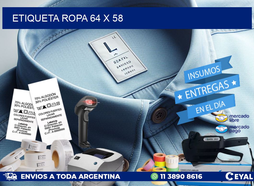 ETIQUETA ROPA 64 x 58