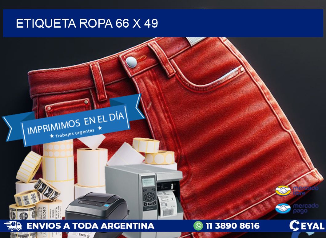 ETIQUETA ROPA 66 x 49